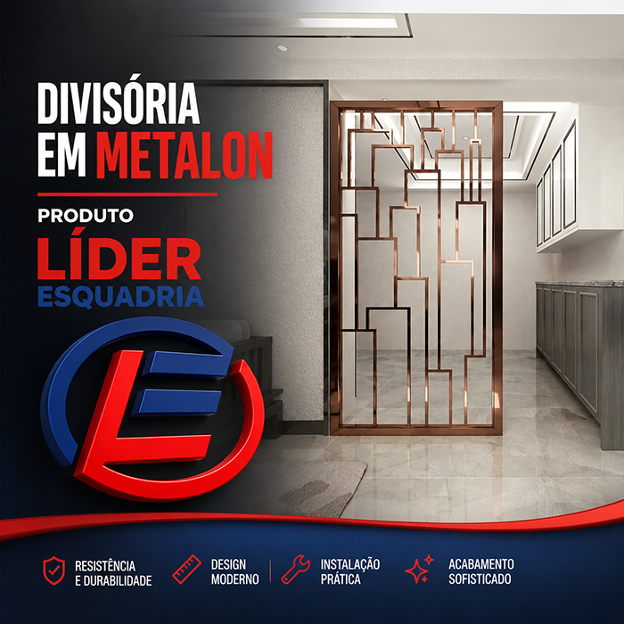 Divisória em metalon - Líder Esquadria